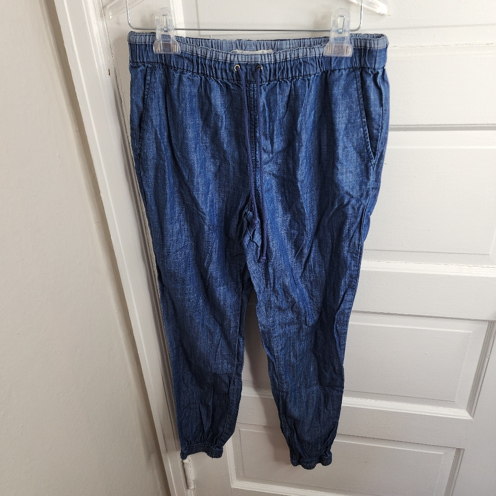 Life in Progress Womens Denim Jogger Pants Small